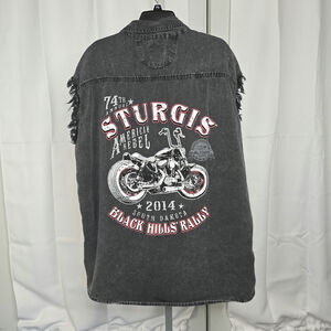 Vance Biker Wear Mens Sleeveless  Shirt 2014 Sturgis Black Hills Rally Sz 3XL